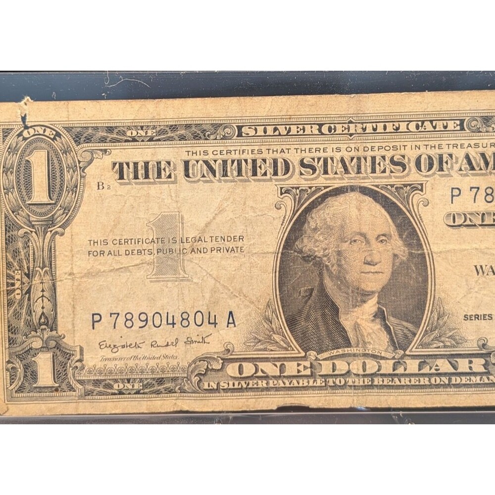1957A $1 Silver Certificate • Blue Seal • Circulated Note in Holder - Picture 2 of 6